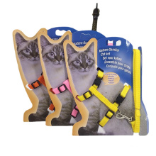 10 Colors Adjustable Pet Cat Collar For Cats Cozy Nylon Rabbit Kitten Harness Leash Set